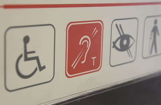 Accessibility sign for disabilities